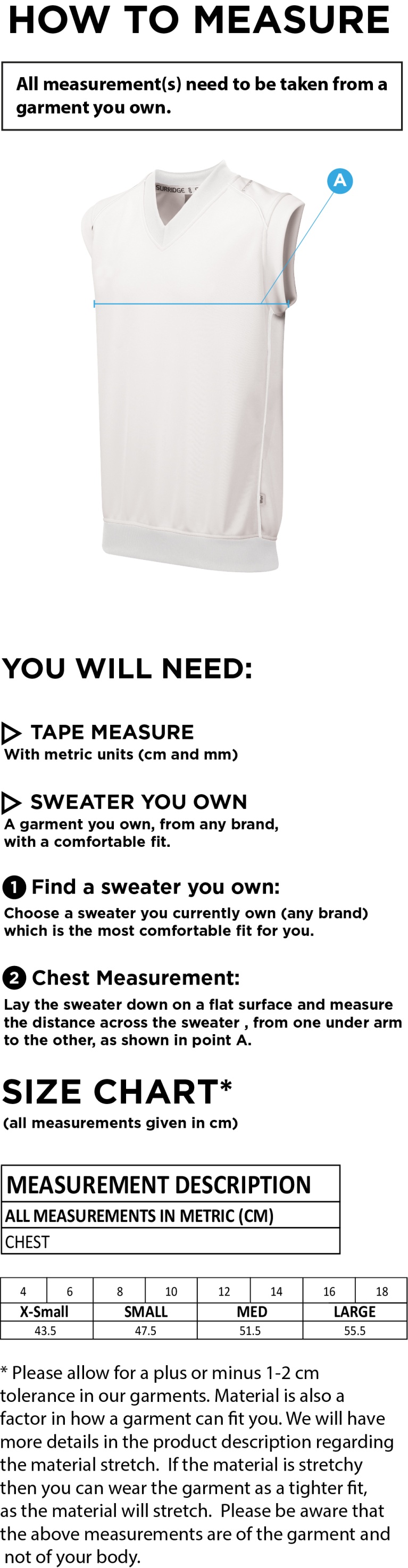 Women's - BLAST SLEEVELESS SWEATER - Ivory - Size Guide